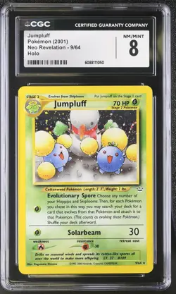 CGC 8 Jumpluff 2001 Neo Revelation 9/64 Holo Pokemon Card - Image 1
