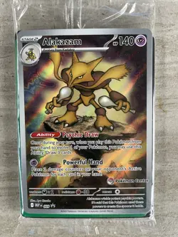 Alakazam 009 Mega Evolution Pokemon Center ETB Promo Card sealed - Image 1