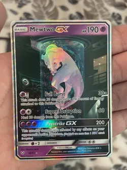 Pokemon Mewtwo GX TCG Card 78/73 Shining Legends Near Mint Condition - Image 3