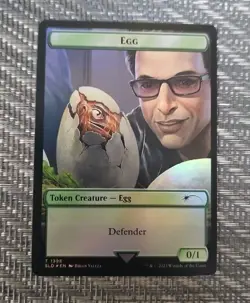 English - MTG Egg Token 1398 Jurassic Park - FOIL - Secret Lair - Image 1
