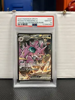 Pokemon Team Rocket's Nidoking EX 233 SIR Destined Rivals PSA 10 Gem Mint - Image 1
