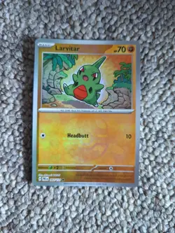 Larvitar 047/131 Masterball Holo Prismatic Evolutions Pokemon Card Foil Common - Image 1