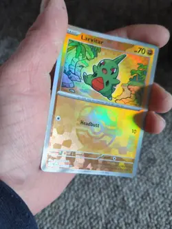 Larvitar 047/131 Masterball Holo Prismatic Evolutions Pokemon Card Foil Common - Image 3