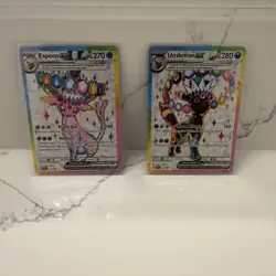 Pokemon TCG Umbreon Ex Espeon Ex Svp 175 176 Promo Pair NM Prismatic Evolution - Image 1