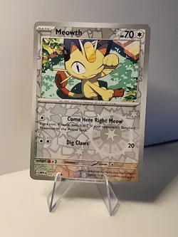 Meowth 052/165 Sv: Scarlet & Violet 151 Reverse Holo Pokemon TCG NM - Image 1