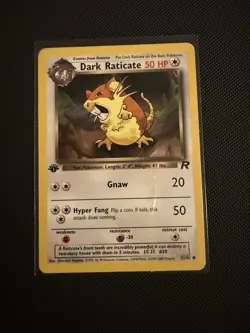 Pokemon TCG Dark Raticate First Edition Team Rocket 51/82 - Image 1