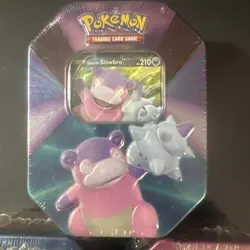 Pokemon- 3 Tin Set V Forces Mew V, Galarian Slowbro V, Lucario V- 2021 Sealed - Image 2