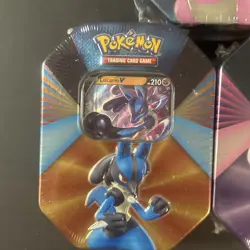 Pokemon- 3 Tin Set V Forces Mew V, Galarian Slowbro V, Lucario V- 2021 Sealed - Image 4