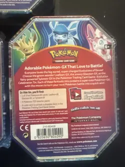 3 Tin Set Sylveon, Glaceon, Leafeon GX Fall Celebration Sealed Pokemon TCG 2018 - Image 5