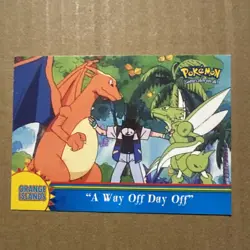 Topps Pokemon Orange Islands Series 3 A Way Off Day Off #OR15 Blue Logo - Image 1
