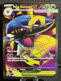 Pokemon Mega Sharpedo EX 113/094 FA Holo EN MINT - FREE USA SHIPPING - Image 1