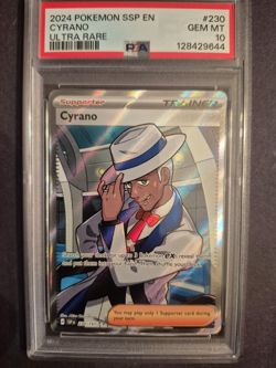 ✨✨ PSA 10 CYRANO 2024 #230 POKEMON SSP EN-SURGING SPARKS ULTRA RARE - Image 1