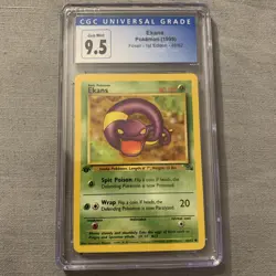 EKANS 1999 POKEMON 1ST EDITION FOSSIL COMMON 46/62 CGC 9.5 - Image 1