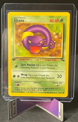 Pokemon TCG Ekans Fossil 46/62 Regular 1st Edition Common - Image 3