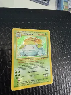 Pokemon TCG Venusaur 15/102 Base Set Unlimited Holo Rare MP No Crease - Image 4