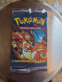 Pokemon Base Set Unlimited Sealed Booster Pack Charizard Art (22g!) HeavyU - Image 1