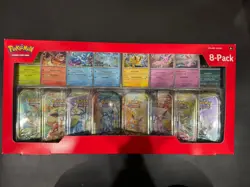 Pokemon TCG Costco Prismatic Evolutions Mini Tins 8-Pack Factory Sealed 16 Packs - Image 1