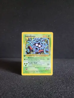 Carte Pokemon Saquedeneu - Edition 1 - 66/102 Set de Base Francaise FR Tangela - Image 1
