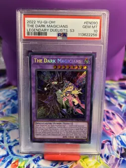 2022 YU-GI-OH! THE DARK MAGICIANS PSA 10 GEM MINT LEGENDARY DUELISTS - Image 1