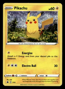 Pikachu 7/15 Holo Rare 2022 Mcdonald's Promo Pokemon Card - 3 - Image 1
