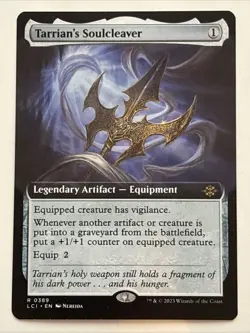 MTG The Lost Caverns of Ixalan Tarrian's Soulcleaver Extended Art 0389 NM Rare - Image 1
