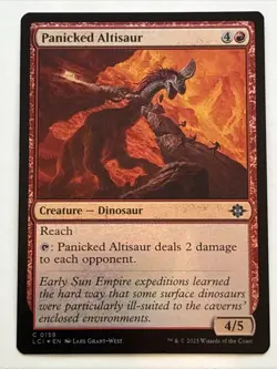 MTG The Lost Caverns of Ixalan Panicked Altisaur Foil 0159 NM - Image 1