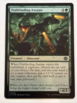 MTG The Lost Caverns of Ixalan Pathfinding Axejaw Foil 0206 NM - Image 1