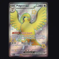 Pidgeot Ex 221/091 Paldean Fates Shiny Ultra Rare Pokemon TCG Pack Fresh NM 🔥 - Image 1