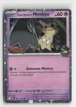 Pokemon Destined Rivals #087/182 Team Rocket's Mimikyu (Prerelease) - Image 1