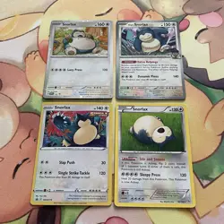Pokemon TCG | Snorlax X4 Card Bundle | Black Star Promo, Journey Together & More - Image 1