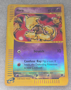 Abra 93/165 Holo Rare Pokemon Card Expedition Base 2002 - PLAYED - Image 1