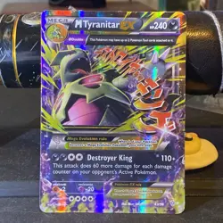 Pokemon TCG Mega M Tyranitar EX Holo Rare Card Ancient Origins 43/98 XY LP - Image 1