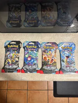 Pokemon Stellar Crown Sleeved Booster Art Set Of 4 - Image 1