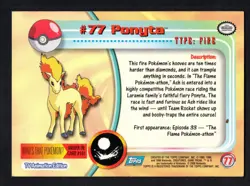 PONYTA #77 CROMO / CARD COLECCION POKEMON TRADING CARDS 1999-2000 TOPPS - Image 2