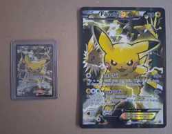 Pokemon TCG XY124 Pikachu EX Black Star Promo Card plus Jumbo Card - Image 1
