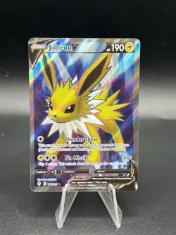 Pokemon TCG Jolteon v Evolving Skies Holo Ultra Rare Card 177/203 NM BM3 - Image 1