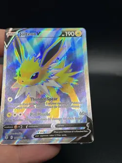 Pokemon TCG Jolteon v Evolving Skies Holo Ultra Rare Card 177/203 NM BM3 - Image 2