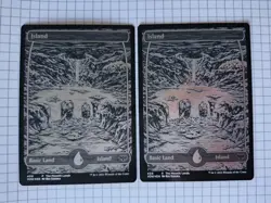 Island • Silver Screen Foil Etched Promo • The Moonlit Lands - NM/M MTG - Image 1