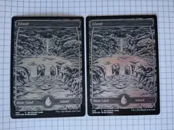 Island • Silver Screen Foil Etched Promo • The Moonlit Lands - NM/M MTG - Image 2