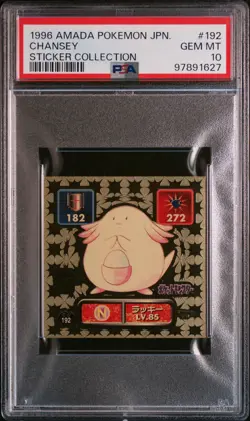 1996 AMADA POKEMON JPN STICKER COLL #192 CHANSEY PSA 10 - Image 1
