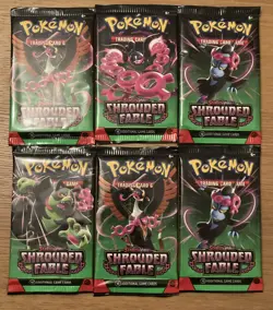 6 X Shrouded Fable Bundle Of Booster Packs Sealed Pokemon TCG Scarlet & Violet - Image 1