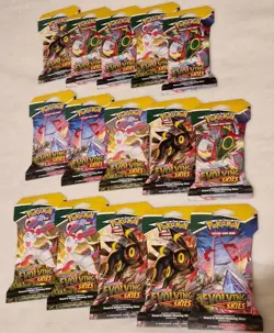 15 x Pokemon Evolving Skies TCG Sleeved Booster Packs Brand New Factory Sealed - Image 3