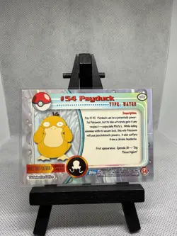1999 Topps Pokemon TV Animation Series 1 Psyduck #54 Blue Logo Non Holo - Image 2