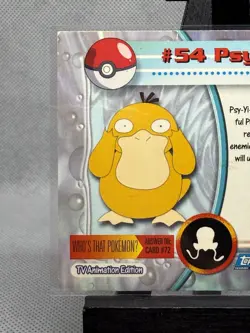 1999 Topps Pokemon TV Animation Series 1 Psyduck #54 Blue Logo Non Holo - Image 4