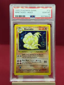 1999 Pokemon PSA 10 GEM MT Ninetales 012/102 Base Set Holo - Image 1