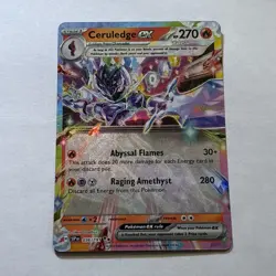 NM+ Ceruledge ex 036/191 Sv08: Surging Sparks Pokemon Pack Fresh Double Rare - Image 1