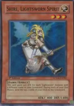 1x (P) Shire, Lightsworn Spirit - SOVR-EN082 - Super Rare - 1st Edition YuGiOh - Image 1