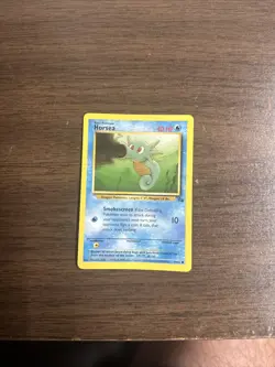 Horsea 49/62 Fossil Set Common Pokemon Card Near Mint - Image 1