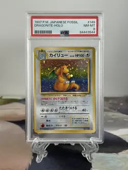 Pokemon Card Dragonite - Japanese Fossil Set No. 149 - PSA 8 NM-MINT Holo - Image 1