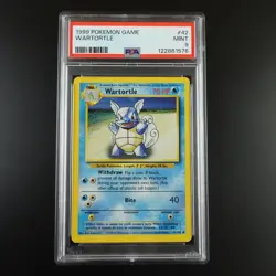 PSA 9 Wartortle 42/102 Pokemon Base Set 1999 Non Holo Card - Image 1